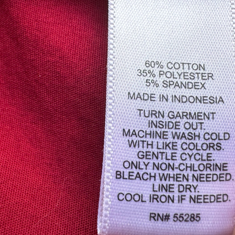 Express Medium Red Essentials Button Polo Shirt - image 7